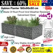 Gabion Planter Basket Raised Flower Plant Bed Garden Barrier Galvanised Steel AU