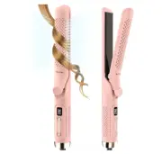 360° Airflow Styler Curling Iron - 1.25 Inch Hair Straightener and Curler 2 in 1