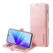 Oppo A57S /A57 5G Case, SupRShield Wallet Leather Flip Magnetic Stand Case Cover (Rose Gold)