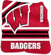Logo Brands 244-26C: Wisconsin Raschel Throw