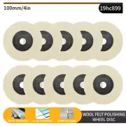10Pack 4" Wool Polishing Discs for Angle Grinder Finishing Wheel Buffing Pads