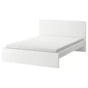 MALM bed frame with mattress, white/Åbygda firm, Double