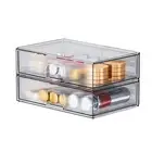 Stackable Storage Drawer, 2 Piece Acrylic Organiser for Cosmetics and Beauty ...