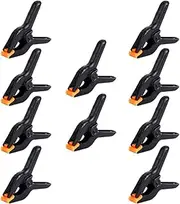 10 Packs of 3.5 inch Professional Plastic Small Spring Clamps Heavy Duty for Crafts and Backdrop Clips Clamps for Backdrop Stand,Photography, Home Improvement and so on