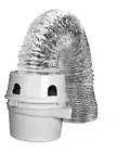 TDIDVKZW Indoor Dryer Vent Kit with 4-Inch by 5-Foot Proflex Duct, 4 Inch,