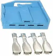 1 Set 4 Pin Auto Speaker Plug Automotive Audio Wire Connector Blue Colour Female Male(Army Green)