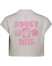 Girls Print Tie Front Shirt