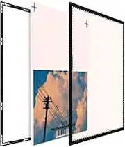 LED Light Box (Slim/9mm), Advertising Display Frame (Bright), Quick Change Signs + Plug & Play, Tempered Glass (No Yellowing/Deformation), for Restaurants, Shops,50 * 70cm,Black