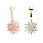 Dangling Crystal Navel Ring - Belly Button Piercing Rings Women Body Jewelry 1Pc