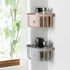 Plastic Storage Rack Organizer Punch Free Shower Shelf Triangle Rack Kitchen