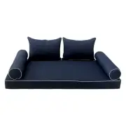 *COVER ONLY*-Style 4 Daybed Mattress Bolster Pillow Contrast Pipe Twin-AD101