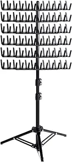 Generic Braiding Hair Rack, Standing Hair Extension Holder, 144 Pegs, Double Sided, Black