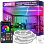 Led Strip Lights, 300ft/90m Long Smart Led Light Strips Music Sync 5050 RGB C...