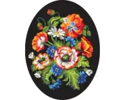 "Flowers" Printed Needlepoint Tapestry Canvas 7027