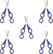 Craft Scissors 5 Pieces Helper Scissors with Double Handle, 4 Rings Therapist Scissors with Scale for DIY Art, Parents Child Activities, Outdoor Exercises
