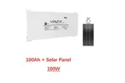 VoltX 12V 100Ah Blade Lithium Battery + VoltX 100W Solar Panel Flexible