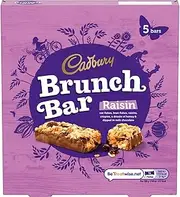 Cadbury Brunch Bar Raisin, Cereal Flakes Raisins Crispies a Drizzle of Honey & Dipped in Milk Chocolate, Multipack of 5 x 32 g (Pack of 1)