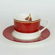 Hallmark Home Collection By Sakura - Holiday Abundance Tea / Coffee Cup & Saucer