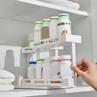 AU Pull Rotate Spice Rack Multifunctional Large Capacity Durable Stable 2 Tier S