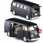 汽車模型 1:36 福斯 VW T1 1969 BUS 老爺車 合金車模 開門迴力車