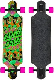 SANTA CRUZ Complete Longboard Mandala Hand 9 x 36 Drop Thru, Multi-Coloured