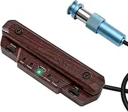 Acoustic Guitar Pickup Rechargable Active Soundhole Guitar Pickup Adjustable Pickup for Guitar Magnetic Coil Build-in Volume Control Guitar Microphone Acoustic Pickup(Wood Grain)