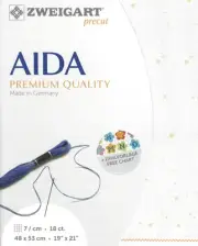 Precut Zweigart Fein-Aida Splash 18 count Light Green Splash 3793/1359