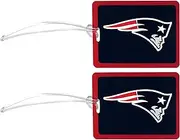 NFL New England Patriots Vinyl Luggage Tag, 2pk, Blue