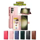 For Samsung Galaxy S23 S22 S21 Ultra Plus 5G Wallet Leather Card Flip Case Cover