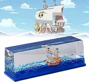 Cruise Ship Fluid Drift Bottle, Unsinkable Boat in a Box, Titanic Cruise Ship Model Liquid Wave Cruise Ship Decoration, Cruise Ship That No Longer Sinks Toy, for Car Display Cases and Gifts (Blue-c)