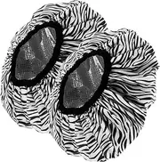FRCOLOR 2pcs Conditioning Hair Cap Hair Dye Treatment Cap Sauna Thermal Salon Reusable Processing Aluminum Foil Design