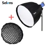 70/90/120cm Quick Set-up Parabolic Softbox with Grid For Studio Strobe Flash