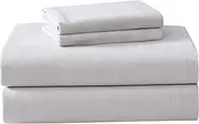 Laura Ashley Home - King Sheets, Cotton Flannel Bedding Set, Brushed for Extra Softness & Comfort (Grey, King)