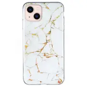 For iPhone 15 Plus Marble Pattern IMD TPU Phone Case Anti-scratch Back Cover