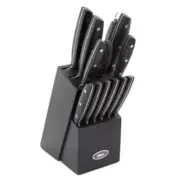 Oster Riggins 14 Piece Stainless Steel Cutlery Set With Hardwood Storage Block