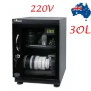 220V Lens Camera Equipment Storage 30L Digital Dehumidify Dry Cabinet Box AU