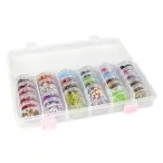 Large Plastic Bead Storage Organizer Box, 28 Jars - Containers for Beads &