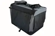 YES4PETS XXL Foldable Soft Dog Cat Puppy Crate Carrier With Curtain-Grey