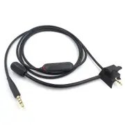 Replacement Audio Cable for QC 35 II QC35 QC35II Headphones with External Microphone Mic Mute Switc Black