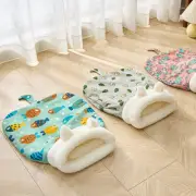 Thickened Cat Sleeping Bag Cartoon Cat Cushion Cat Bed Cat Nest Kennel Winter WZ