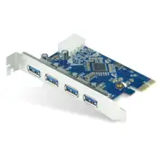 Astrotek AT-U3PCICARD 4 Ports USB 3.0 Hub PCIe PCI Express Add-on Card Adapter 5Gbps