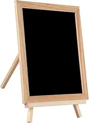 SHOWERORO Standing Easel Drawing Blackboard Boys and Girls Art Easel for Painting Writing Small Blackboard Wooden Painting Board for Children