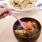 Eco Friendly Kids Flatware Kitchen Long Handle Wheat Straw Tableware Soup Spoon