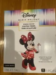 Lighted Disney Minnie Mouse Sculpture Pre Lit Outdoor Christmas New Sealed Box