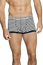 [Bonds] Authentic Mens Striped Fit Trunk Trunks Underwear Black Blue White Grey