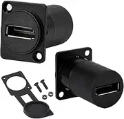 PENGLIN 2PCS Displayport 1.4 Panel Mount Connector, 8K HDR Displayport (DP) 1.4 Female to Female Extender DP to DP Adapter for HD Digital,Gaming, Laptop