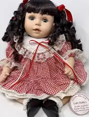 Lidl Dolly’s Dolly & Me Doll Black Hair Blue Eyes With Red Check Dress 20” RARE