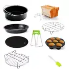 6- 8 Inch Air Fryer Accessories Best Hot Fryer Accessories Set of 9 Fit All