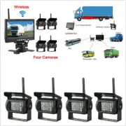 7" Rearview Monitor w/ Wireless 4 Backup Camera IR Night Vision For RV Truck Bus (for: Isuzu)