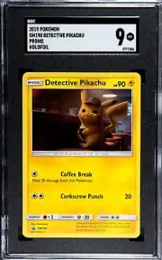 Pokemon SGC 9 SM190 Detective Pikachu Black Star Promo